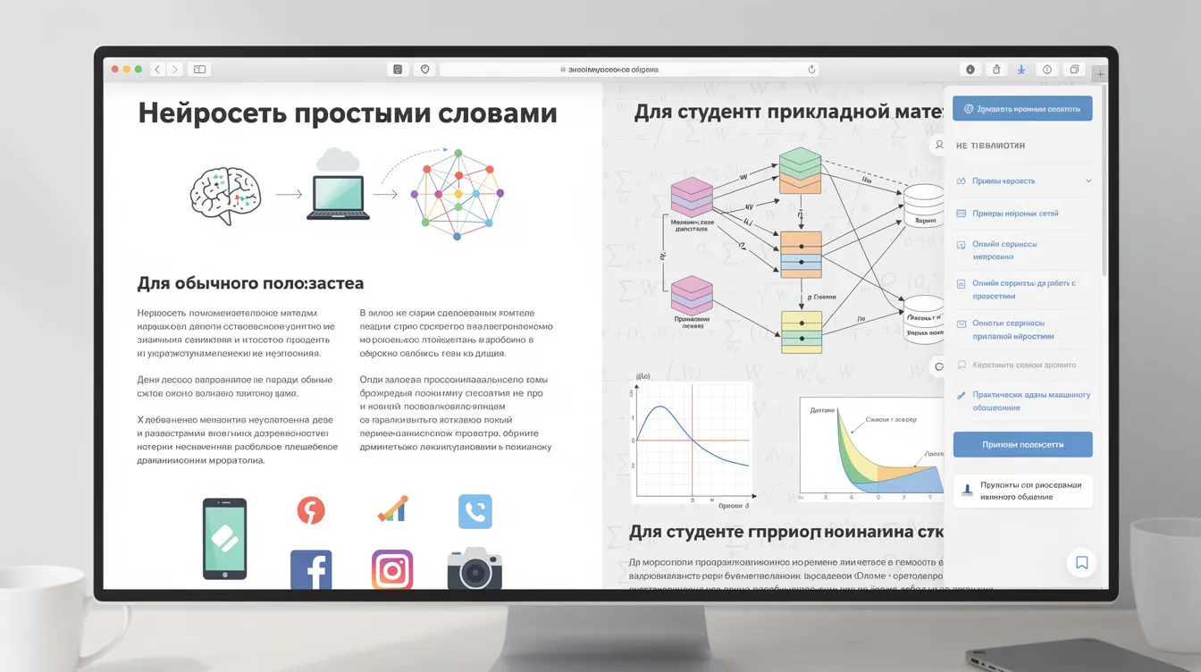 Нейросеть простыми словами: от пользователя до прикладной математики