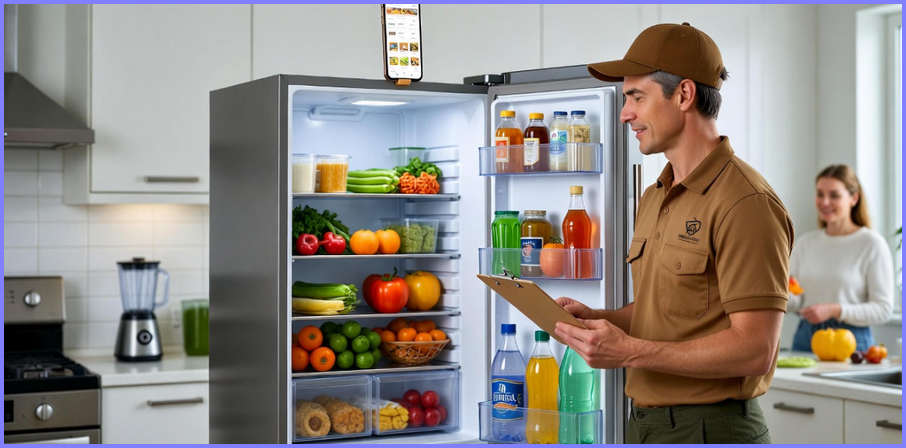 Куръер и умный холодильник умный холодильник